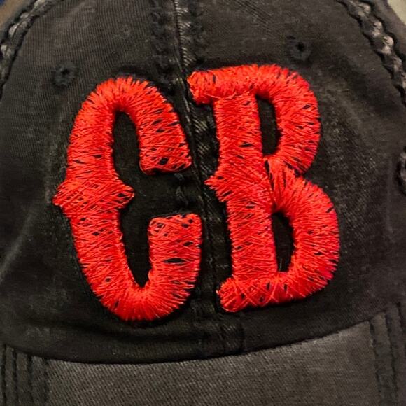CB Cabo Hat Robin Ruth Original Black Red Embroidered adjustable unisex 3D Wabo - Picture 4 of 12